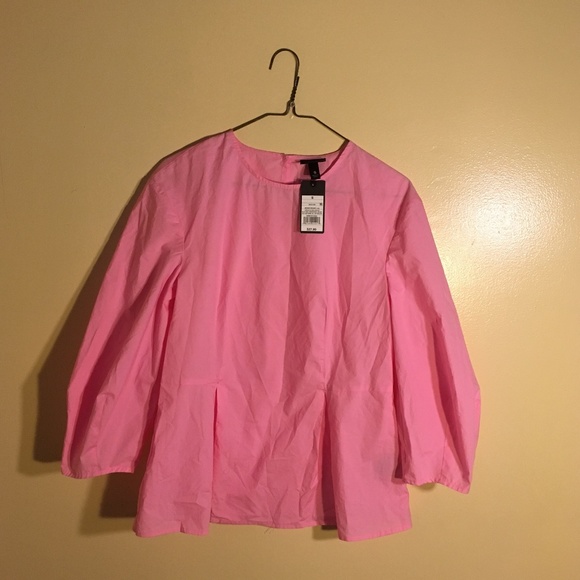 Mossimo Women's long balloon sleeve poplin top - Picture 2 of 3